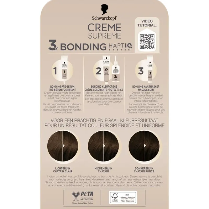 Online Schwarzkopf Creme Supreme Haarkleuring 5-60 Chocoladebruin