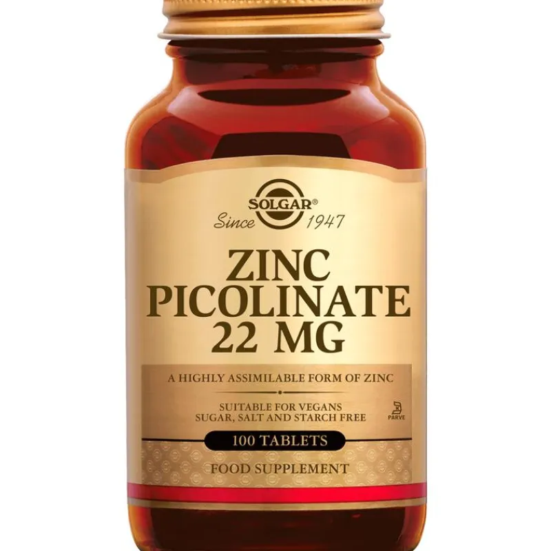 Discount Solgar Zinc Picolinate 22 mg 100 tabletten