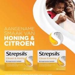 Online Strepsils Citroen & Honing Zuigtabletten 36 Stuks