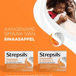 Outlet Strepsils Sinaasappel & Vitamine C Zuigtabletten 24 Stuks