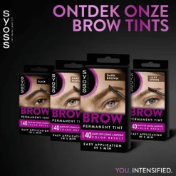Clearance Syoss Browtint Wenkbrauw-wimper verf Donkerbruin