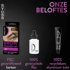 Clearance Syoss Browtint Wenkbrauw-wimper verf Donkerbruin