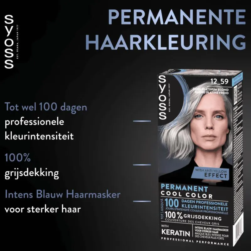 New Syoss Haarverf 12-59 Cool Platinum Blond