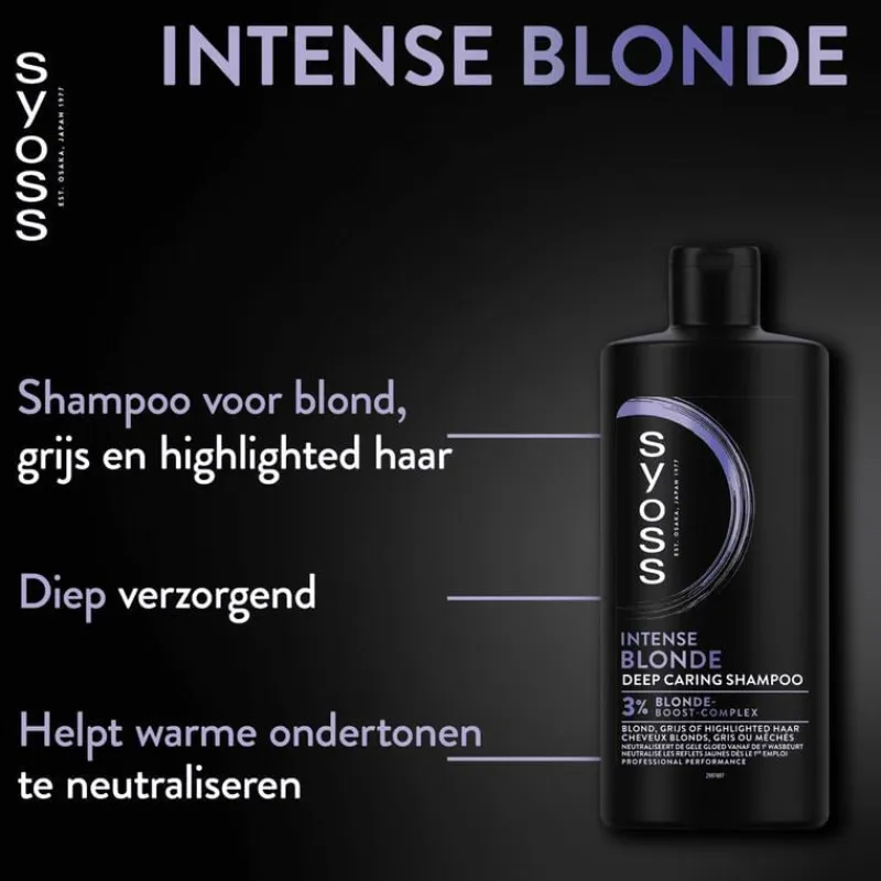Online Syoss Intense Blonde Shampoo 440 ML