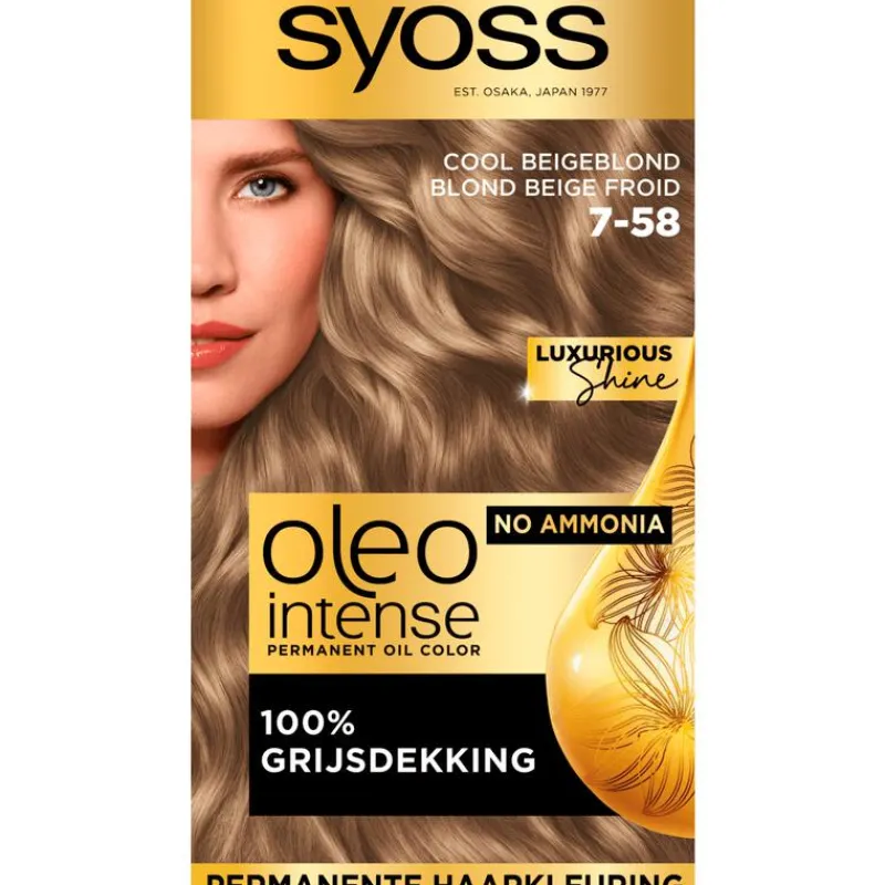 Clearance Syoss Oleo Intense 7-58 Cool Beigeblond/Blond Beige Froid