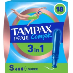 Online Tampax Pearl Compak Super Tampons Met Inbrenghuls 18 Stuks