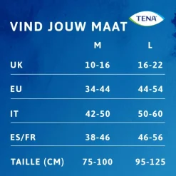 Outlet Tena Silhouette Plus High Waist Wegwerpbroekjes Crème L 8 stuks