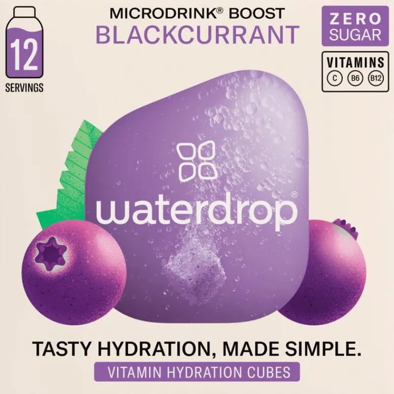 Online Waterdrop Microdrink Boost Black Currant 12 stuks