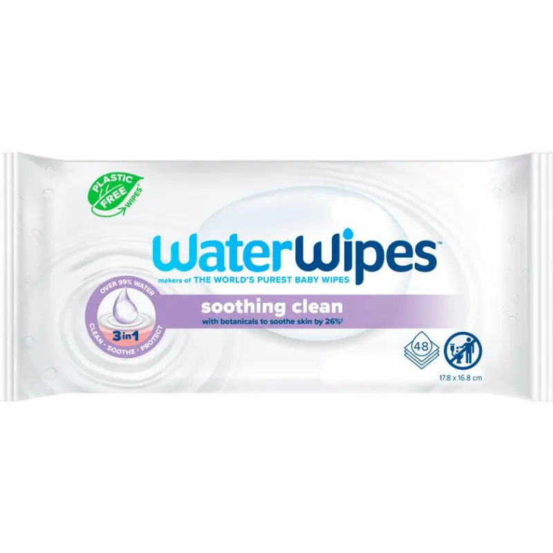 Waterwipes Soothing Clean Billendoekjes 48 stuks