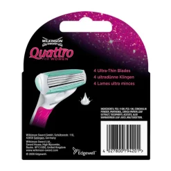 Clearance Wilkinson Sword Quattro for Women Sensitive Navulmesjes 3+1 gratis