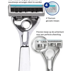 Sale Wilkinson Sword Quattro Titanium Sensitive Scheermesjes 5+2 gratis