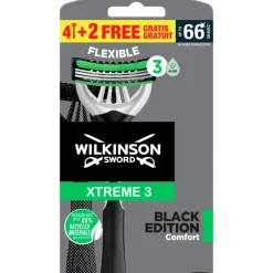 Discount Wilkinson Sword Xtreme3 Black Edition Wegwerpmesjes 4+2 gratis