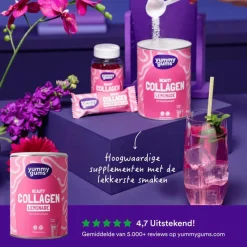 Hot Yummygums Collagen Lemonade Suikervrij 240 GR