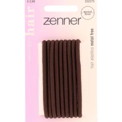 Online Zenner Haarelastiek MF Bruin 9 stuks