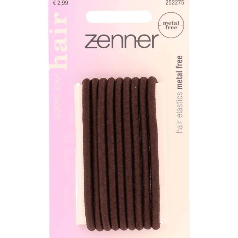 Online Zenner Haarelastiek MF Bruin 9 stuks