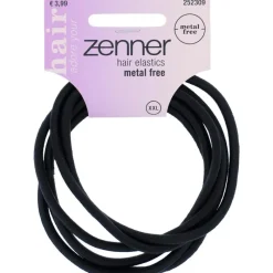 Outlet Zenner Haarelastiek MF XL Zwart 6 stuks