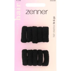 Zenner Haarelastiek Rollup Zwart 10 stuks